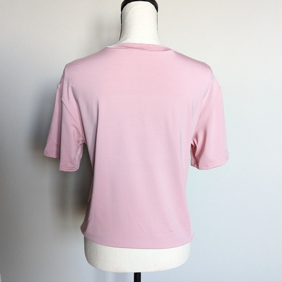 Pink and white western Howdy short sleeve tshirt top size M - Picture 2 of 5
